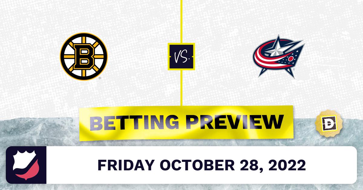 Bruins vs. Blue Jackets Prediction and Odds Oct 28, 2022 Bruins vs. Blue Jackets Prediction and Odds Oct 28, 2022