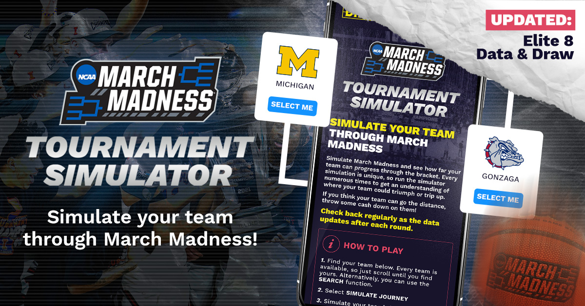 UPDATED The Dimers March Madness Elite 8 Tournament Simulator Dimers