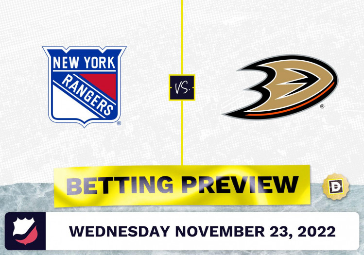 Rangers vs. Ducks Prediction and Odds - Nov 23, 2022