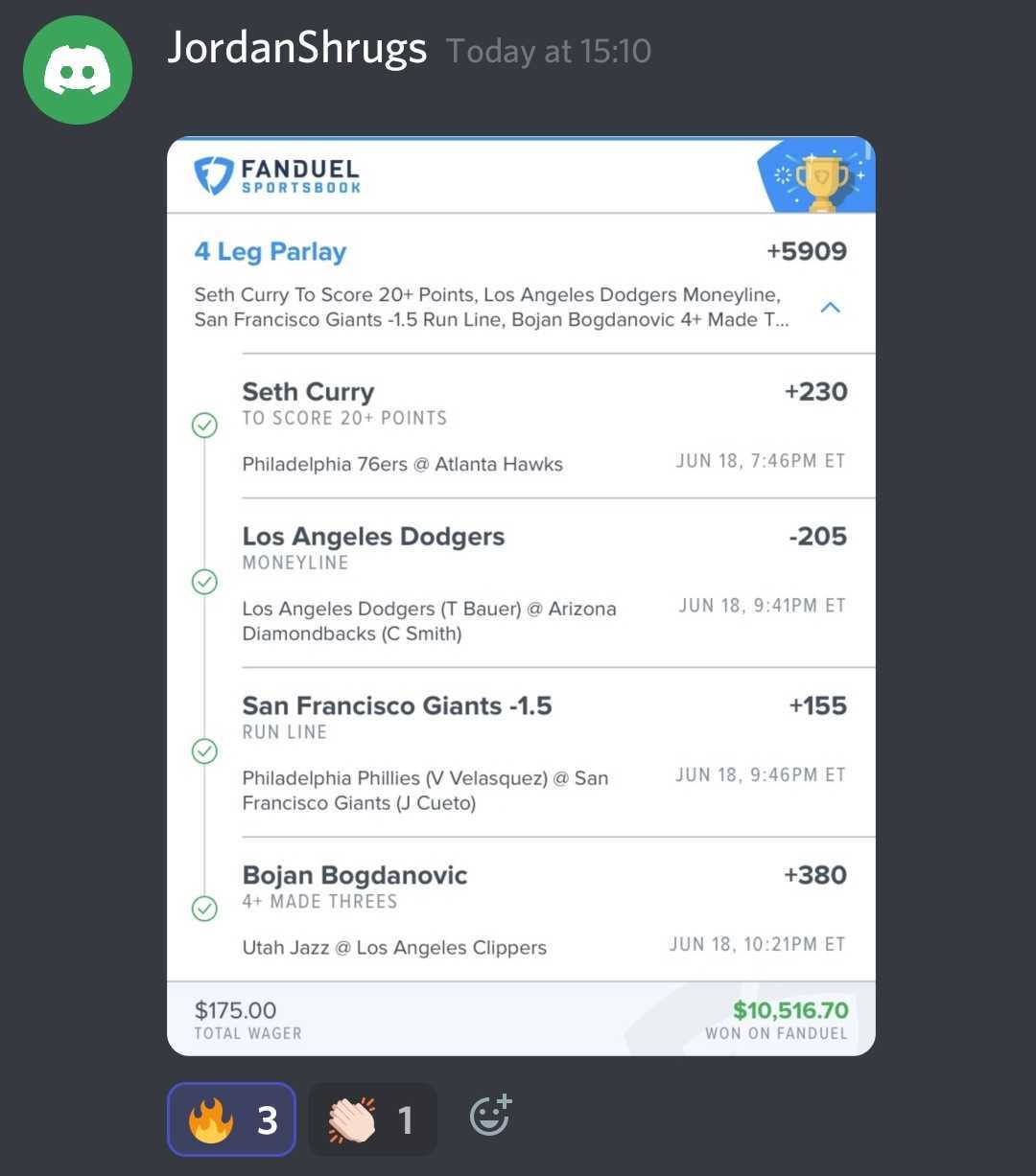 The Week That Was Our Sports Betting Picks and How They Performed June 20 2021 Dimers