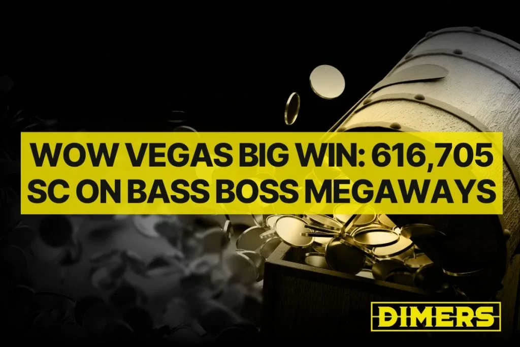 WOW Vegas Big Win: 616,705 SC on Bass Boss Megaways