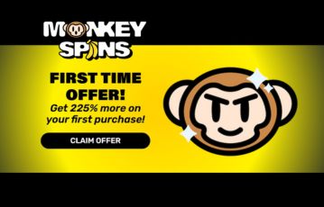 Monkey Spins first-purchase GC offer