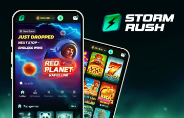 Play while on the go with the Stormrush mobile-optimized site